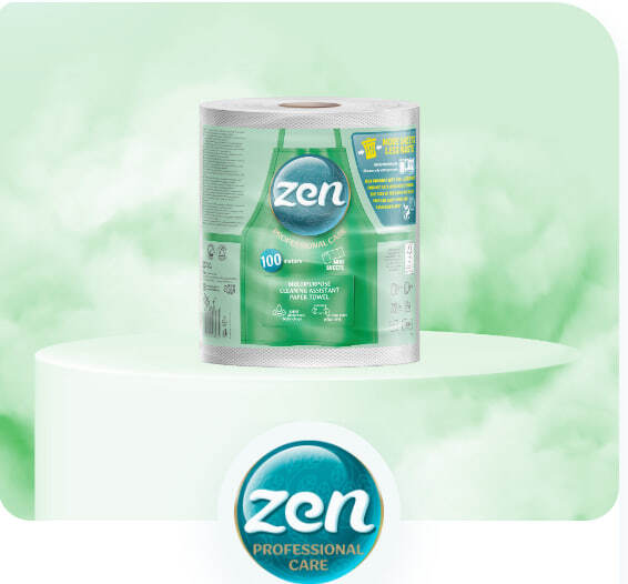 Паперові рушники Zen Professional 1 рулон 770 відривів, 100 м, 2 шарифото