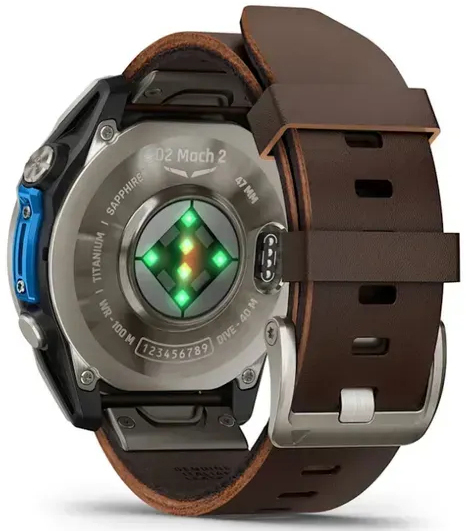 Смарт-часы Garmin D2 Mach 2 47mm Saph Bare Ti/Blk w/LthrBd (010-02904-31) фото 