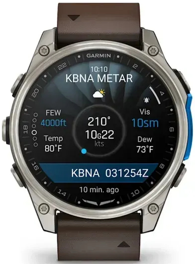 Смарт-часы Garmin D2 Mach 2 47mm Saph Bare Ti/Blk w/LthrBd (010-02904-31) фото 