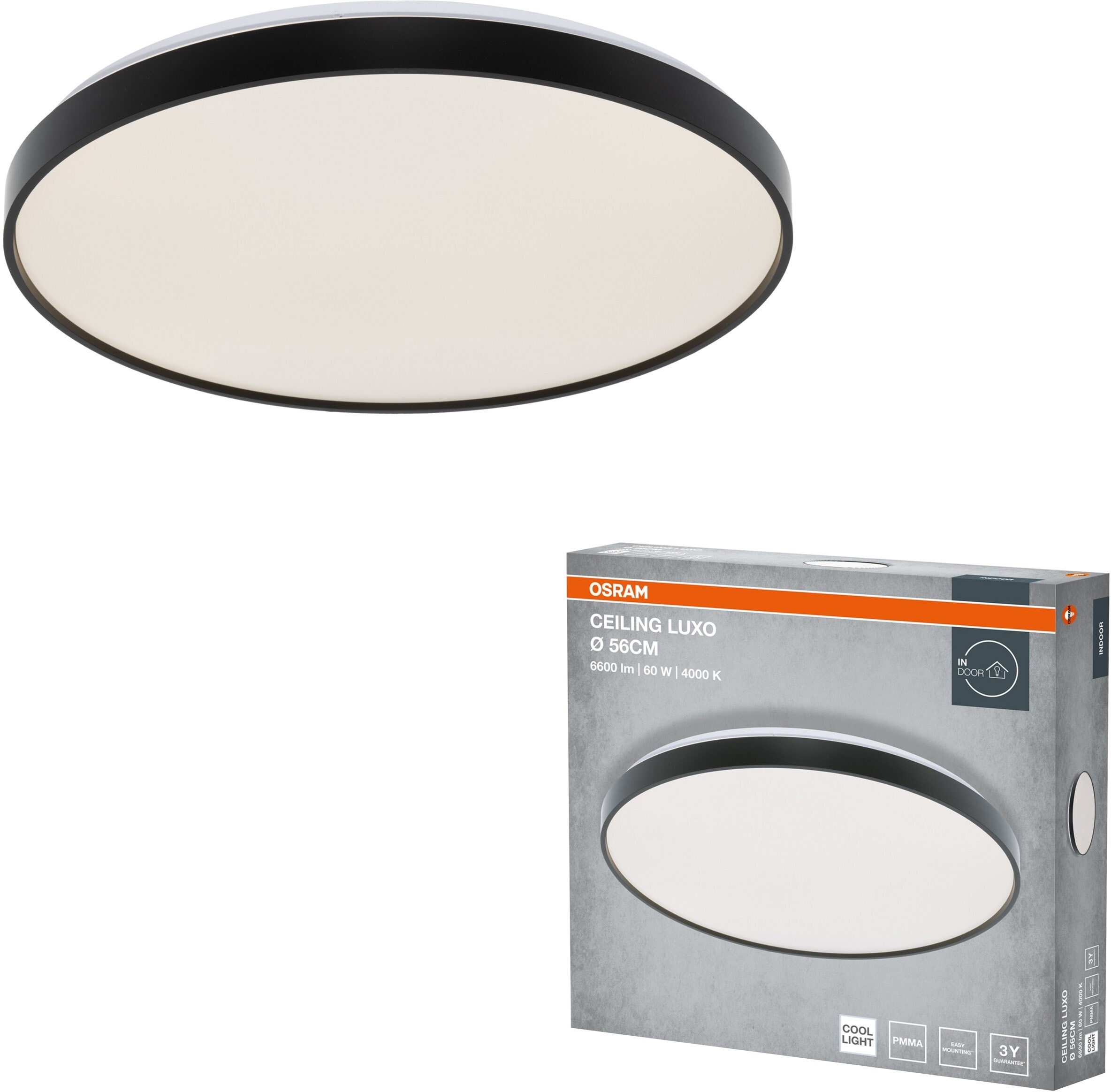 Светильник Osram Ceiling Luxo 60 Вт, 4000 К, чёрный (4099854651571) фото 