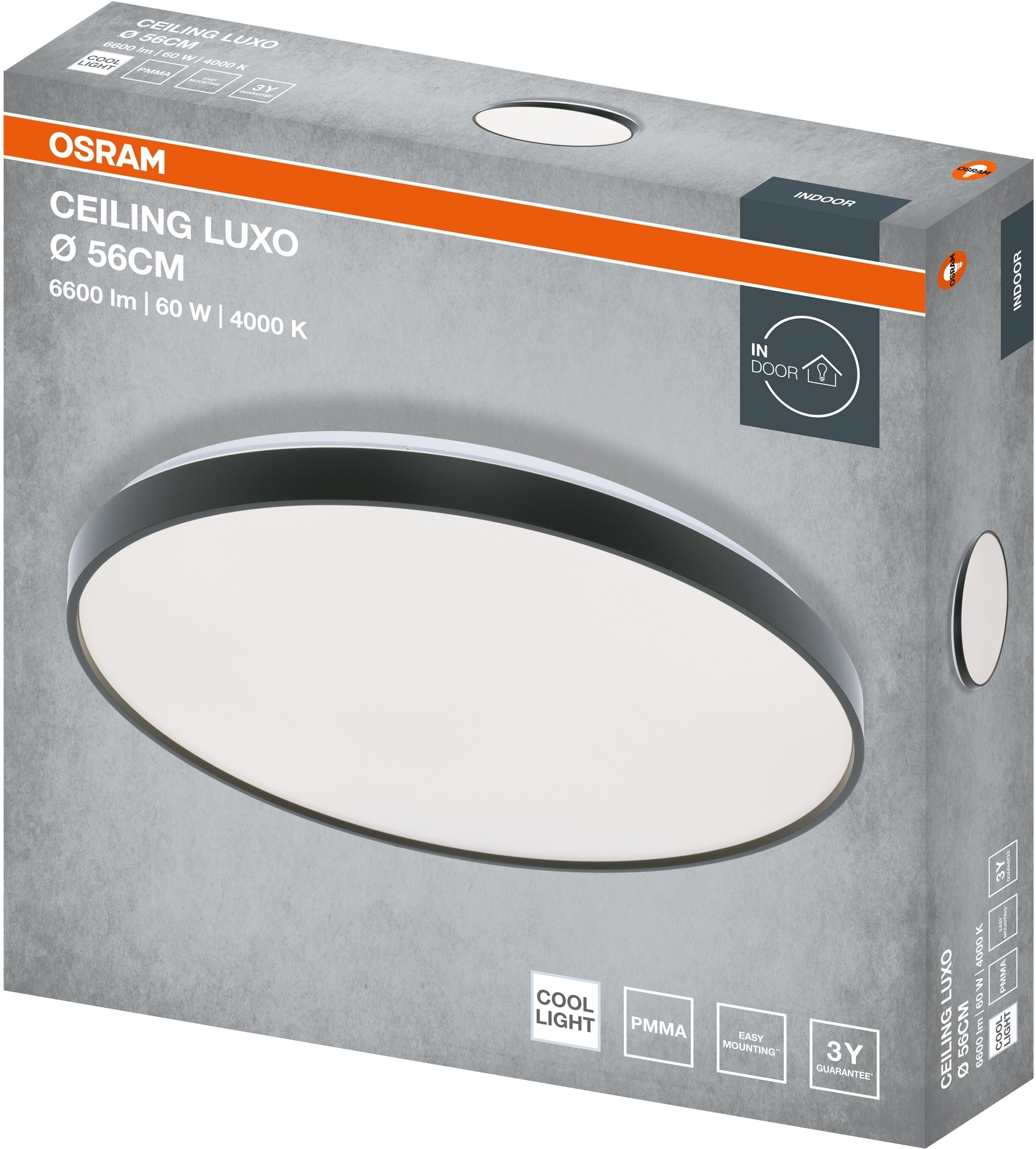 Светильник Osram Ceiling Luxo 60 Вт, 4000 К, чёрный (4099854651571) фото 