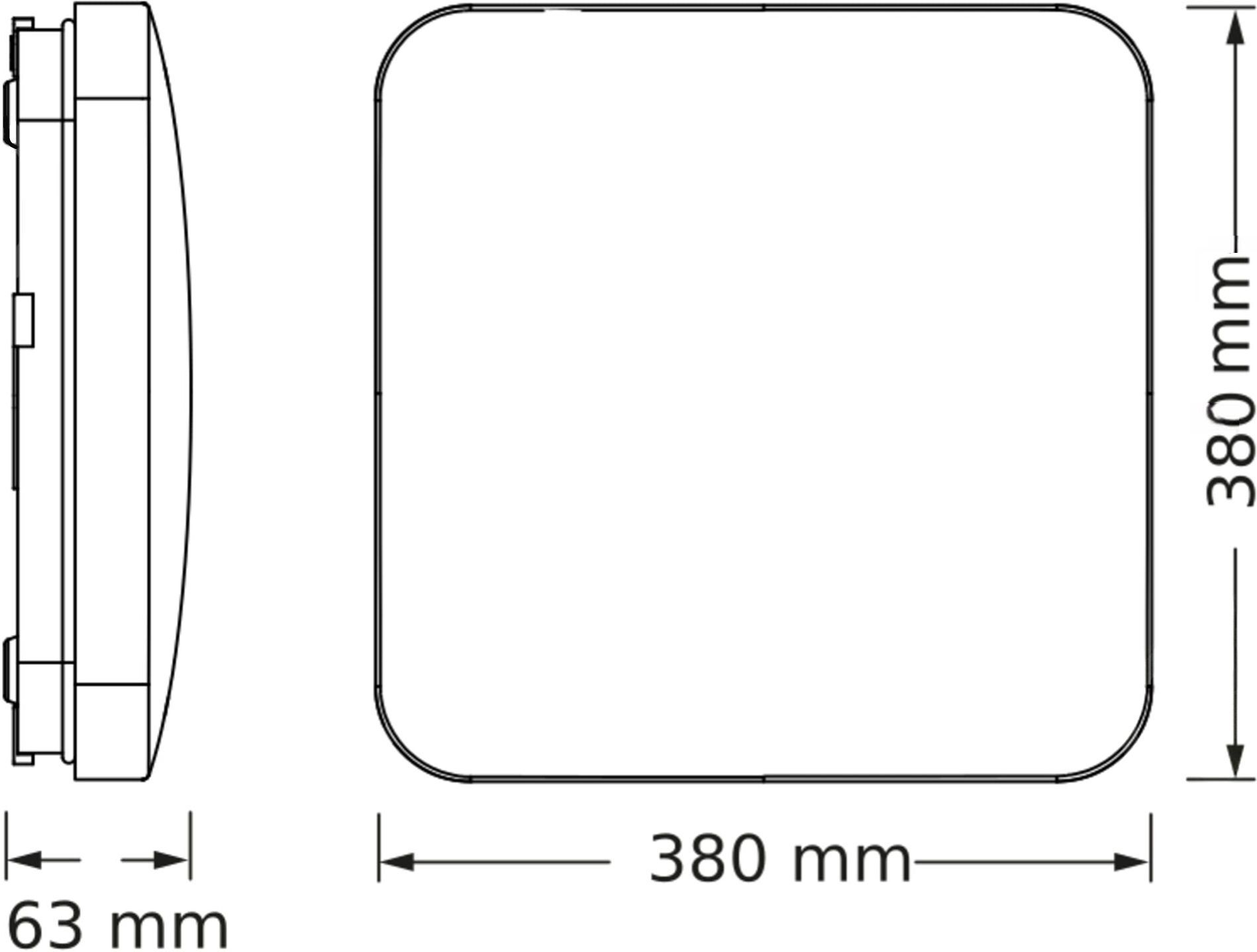 Светильник накладной Osram Ceiling Square 36 Вт, 4000 К, 3960 Лм (4099854649004) фото 