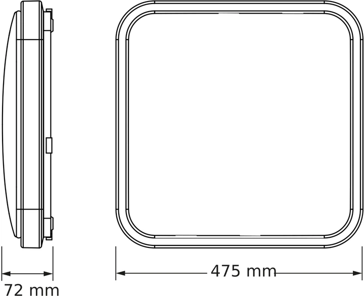 Светильник Osram Ceiling Skyne 48х48 см, квадратный, 72 Вт, 4000 К (4099854663901) фото 