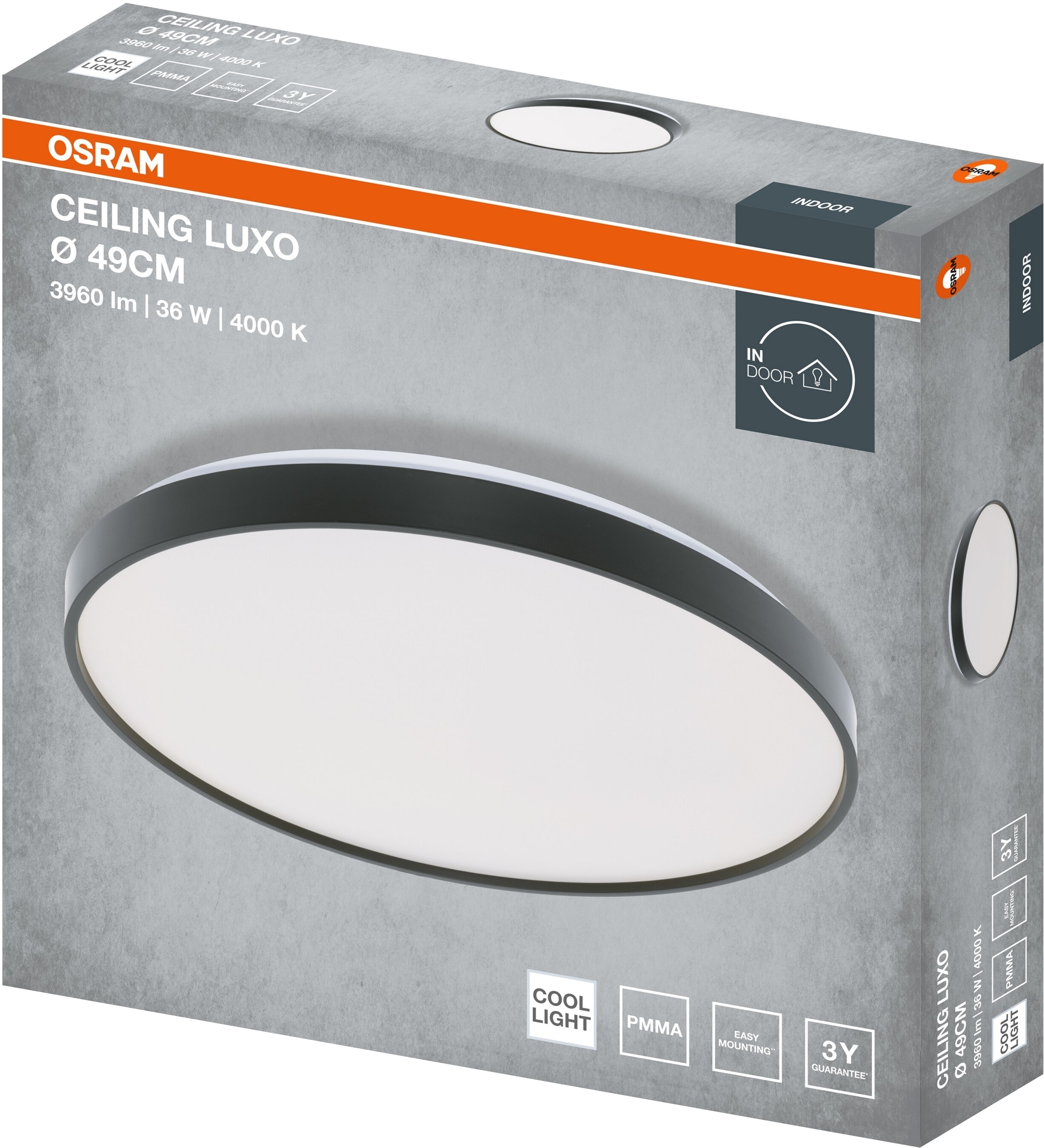 Светильник Osram Ceiling Luxo 36 Вт, 4000 К, чёрный (4099854651397) фото 4