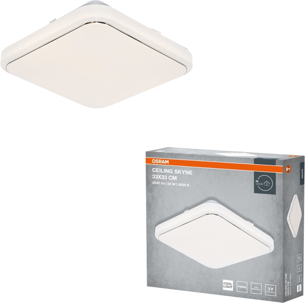 Светильник Osram Ceiling Skyne 33х33 см, квадратный, 24 Вт, 4000 К (4099854663826) фото 2