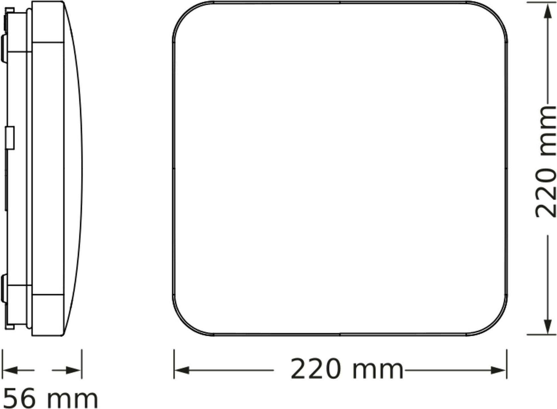 Світильник накладний з датчиком, Osram Ceiling Square, 12 Вт, 4000 К, 1320 Лм (4099854648328)фото2