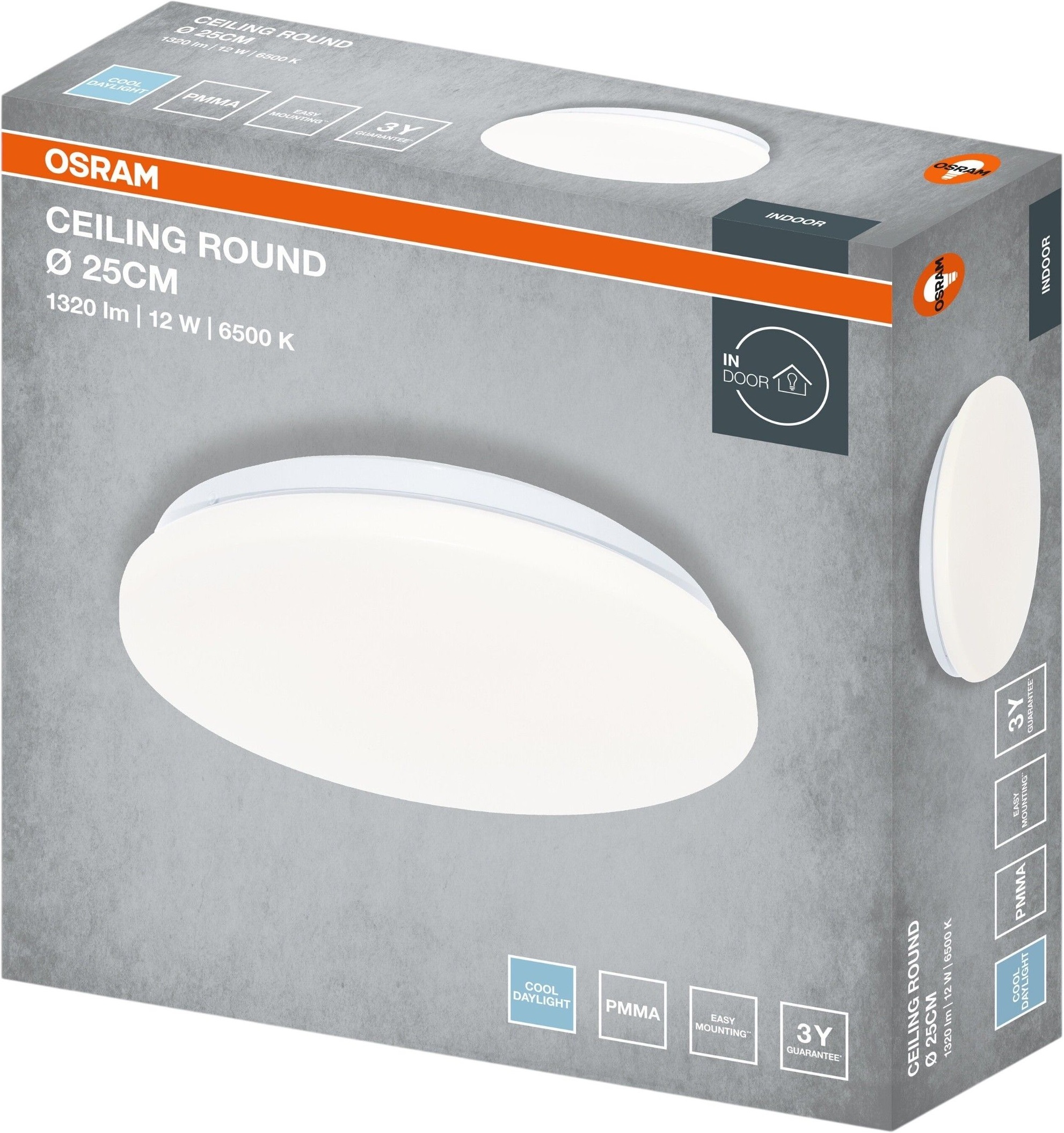 Светильник накладной Osram Ceiling Round 12 Вт, 6500 К, 1320 Лм (4099854647178) фото 