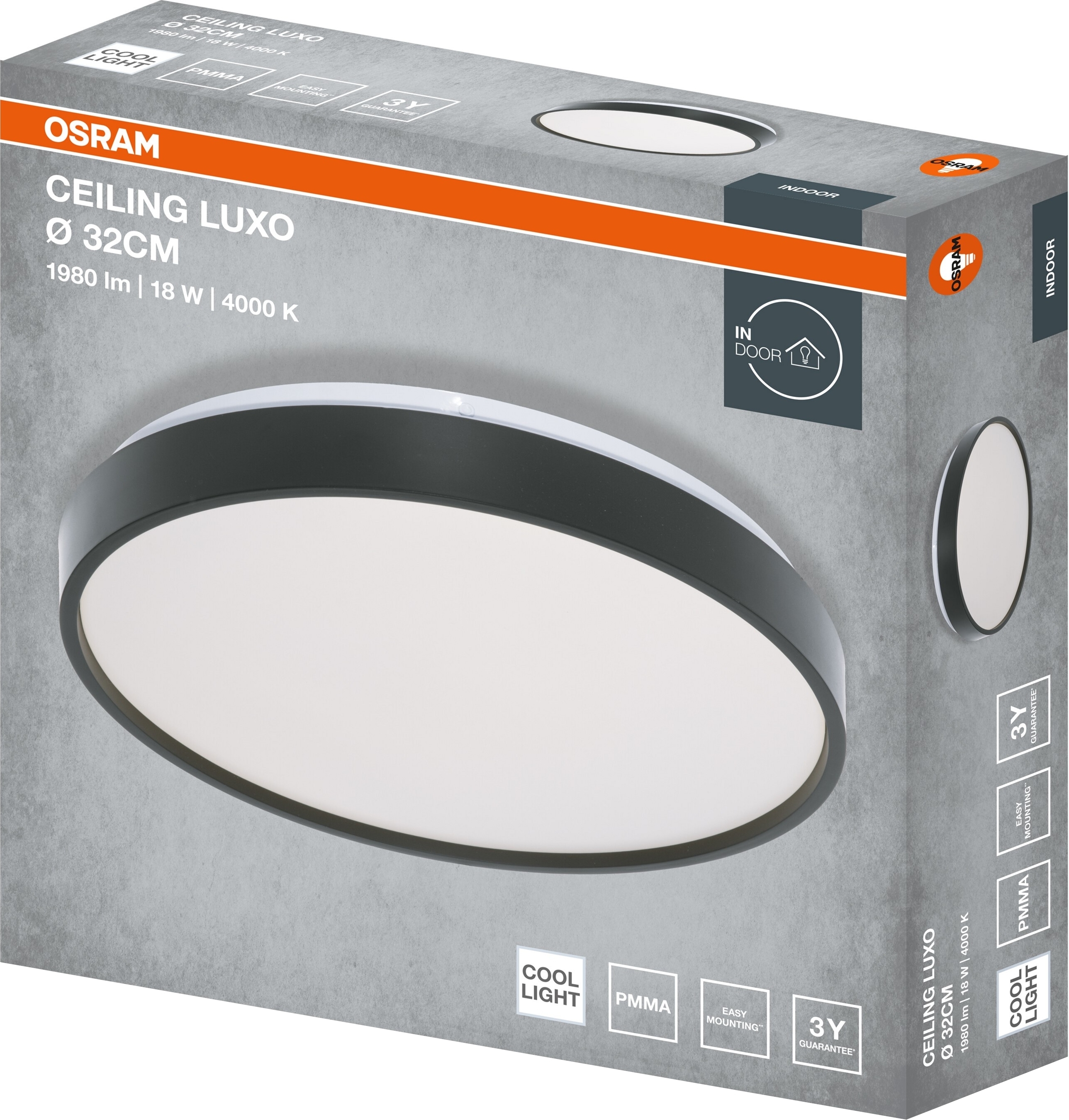 Светильник Osram Ceiling Luxo 18 Вт, 4000 К, чёрный (4099854650789) фото 4