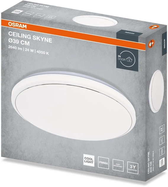 Светильник Osram Ceiling Skyne 38 см, круглый, 24 Вт, 4000 К (4099854664229) фото 