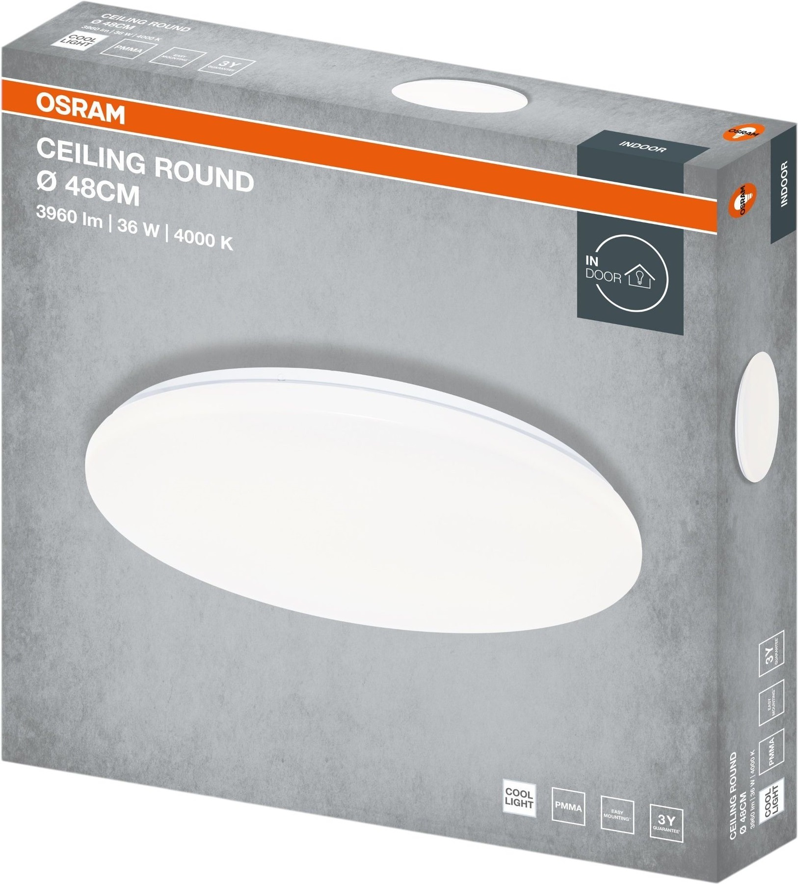 Світильник накладний Osram Ceiling Round 36 Вт, 4000 К, 3960 Лм (4099854648021)фото