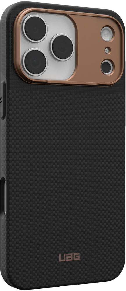 Чехол UAG для iPhone 17 Pro Max, Fibr Armr Magsafe, Kevlar Graphite/Bronze (114554113985) фото 