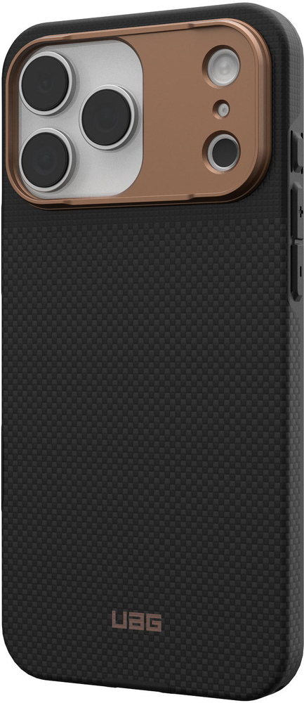 Чехол UAG для iPhone 17 Pro Max, Fibr Armr Magsafe, Kevlar Graphite/Bronze (114554113985) фото 