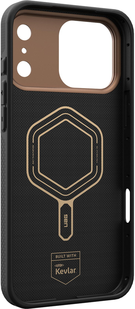 Чехол UAG для iPhone 17 Pro Max, Fibr Armr Magsafe, Kevlar Graphite/Bronze (114554113985) фото 