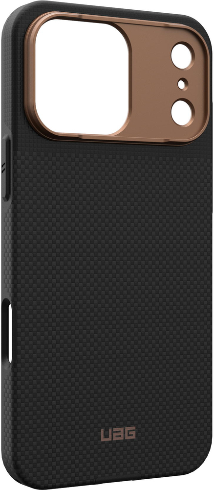 Чехол UAG для iPhone 17 Pro Max, Fibr Armr Magsafe, Kevlar Graphite/Bronze (114554113985) фото 