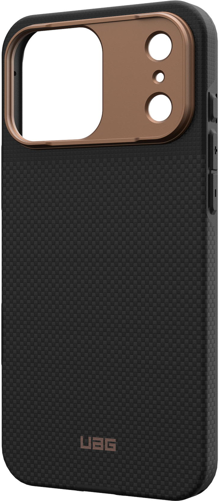 Чехол UAG для iPhone 17 Pro Max, Fibr Armr Magsafe, Kevlar Graphite/Bronze (114554113985) фото 