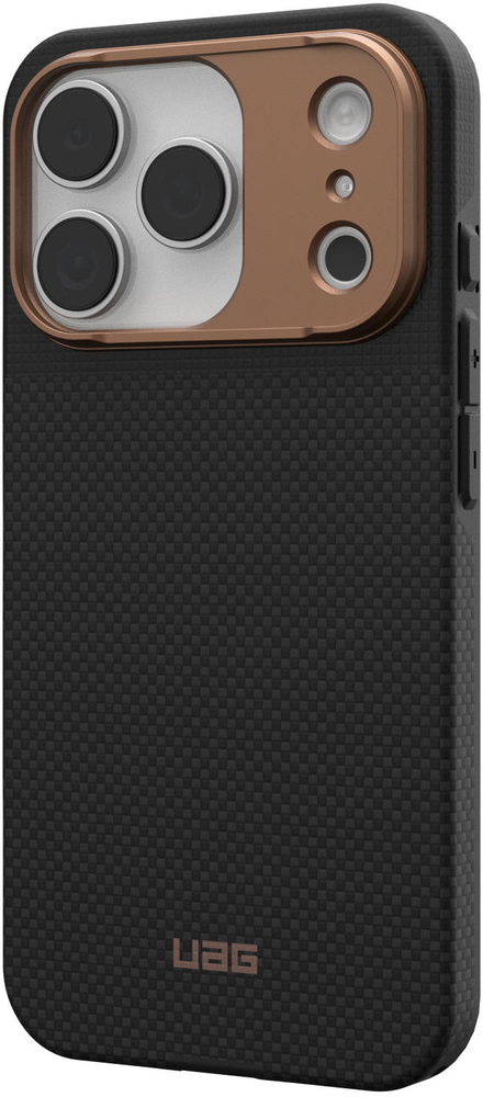 Чохол UAG для iPhone 17 Pro, Fibr Armr Magsafe, Kevlar Graphite/Bronze (114555113985)фото