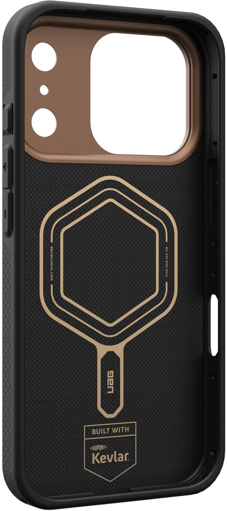 Чохол UAG для iPhone 17 Pro, Fibr Armr Magsafe, Kevlar Graphite/Bronze (114555113985)фото
