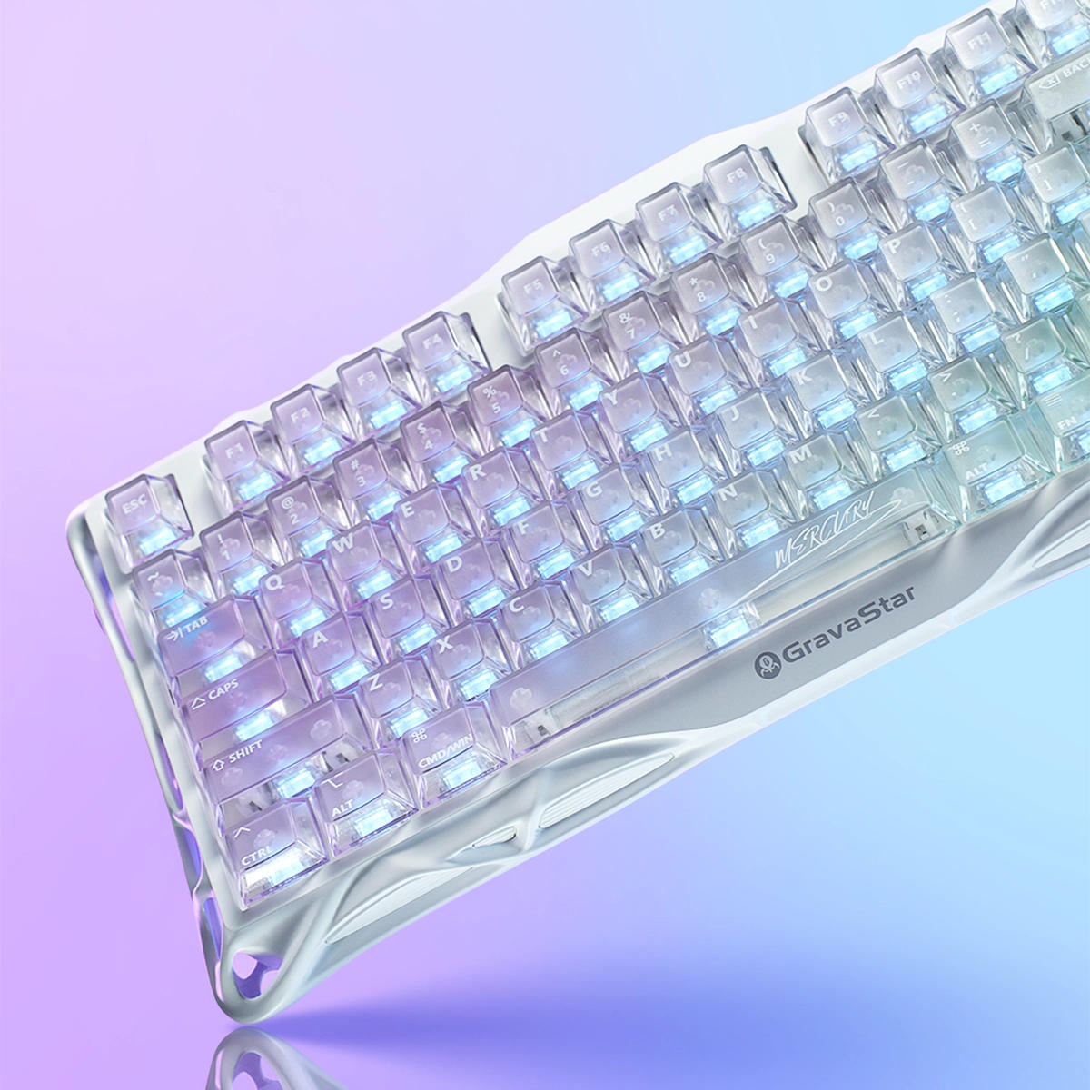 Клавиатура GravaStar Mercury K1 Lite 80keys Crystal Aurora (GSK1LITE_XTAL_AUROA) фото 7