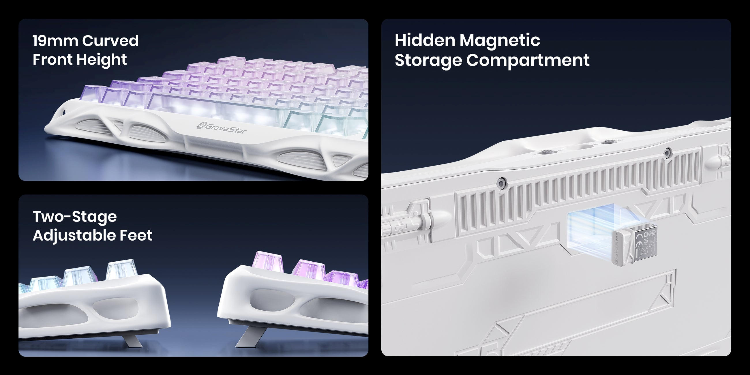 Клавиатура GravaStar Mercury K1 Lite 80keys Crystal Aurora (GSK1LITE_XTAL_AUROA) фото 10