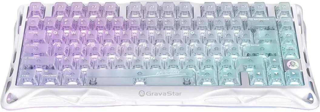 Клавиатура GravaStar Mercury K1 Lite 80keys Crystal Aurora (GSK1LITE_XTAL_AUROA) фото 21