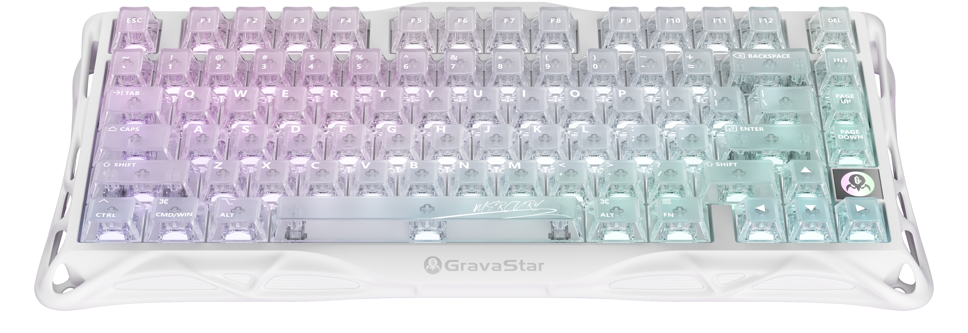 Клавиатура GravaStar Mercury K1 Lite 80keys Crystal Aurora (GSK1LITE_XTAL_AUROA) фото 2