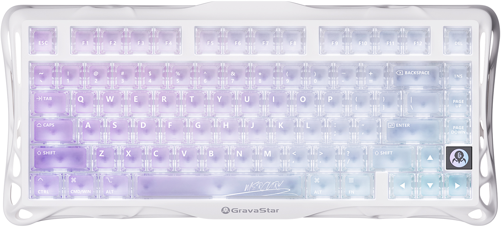Клавиатура GravaStar Mercury K1 Lite 80keys Crystal Aurora (GSK1LITE_XTAL_AUROA) фото 3