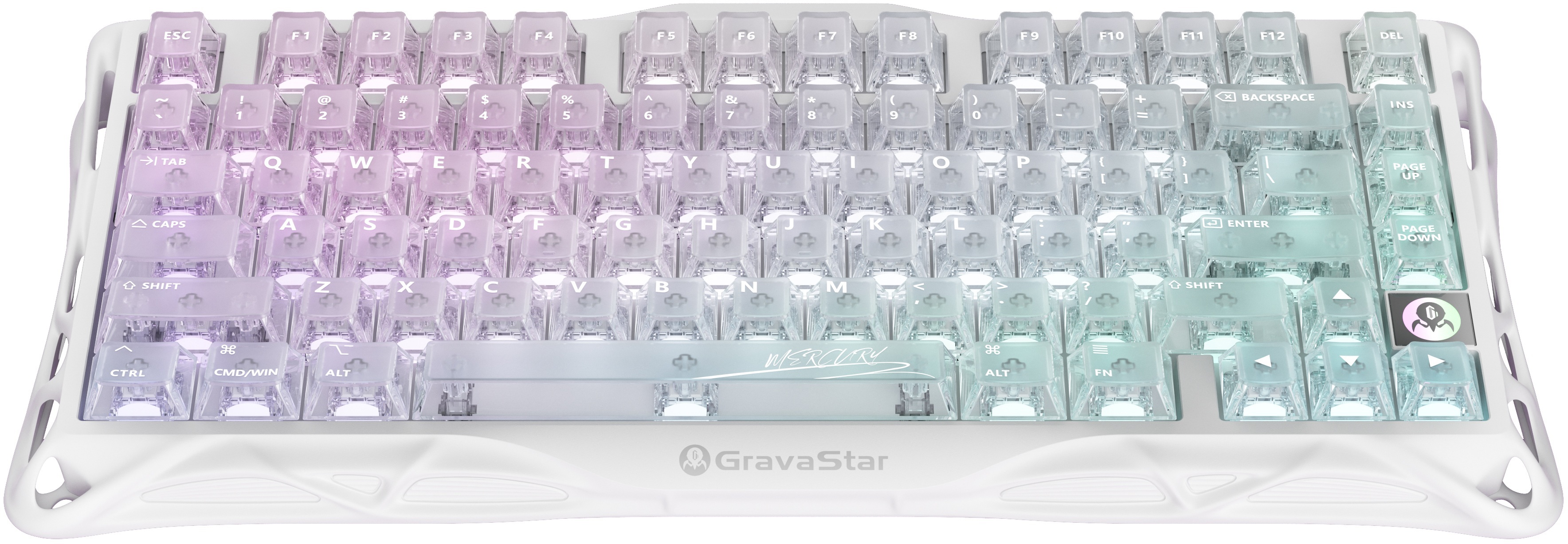 Клавиатура GravaStar Mercury K1 Lite 80keys Crystal Aurora (GSK1LITE_XTAL_AUROA) фото2