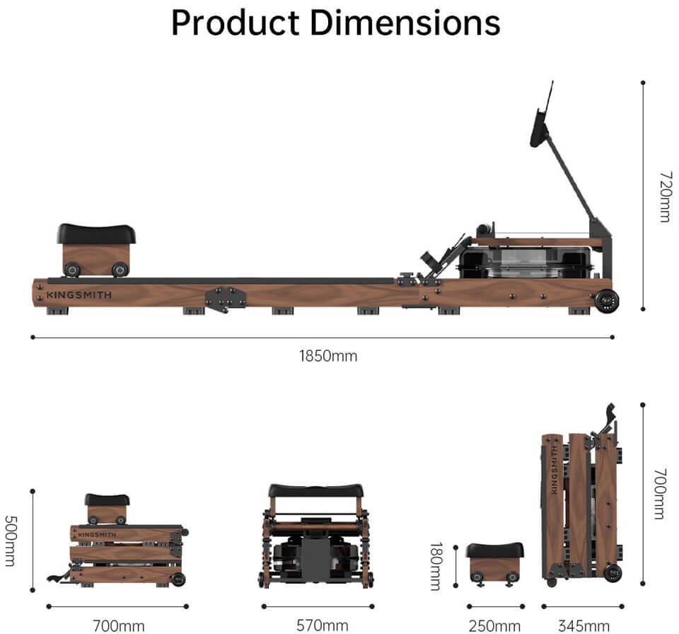 Водний гребний тренажер KINGSMITH WR3Lфото