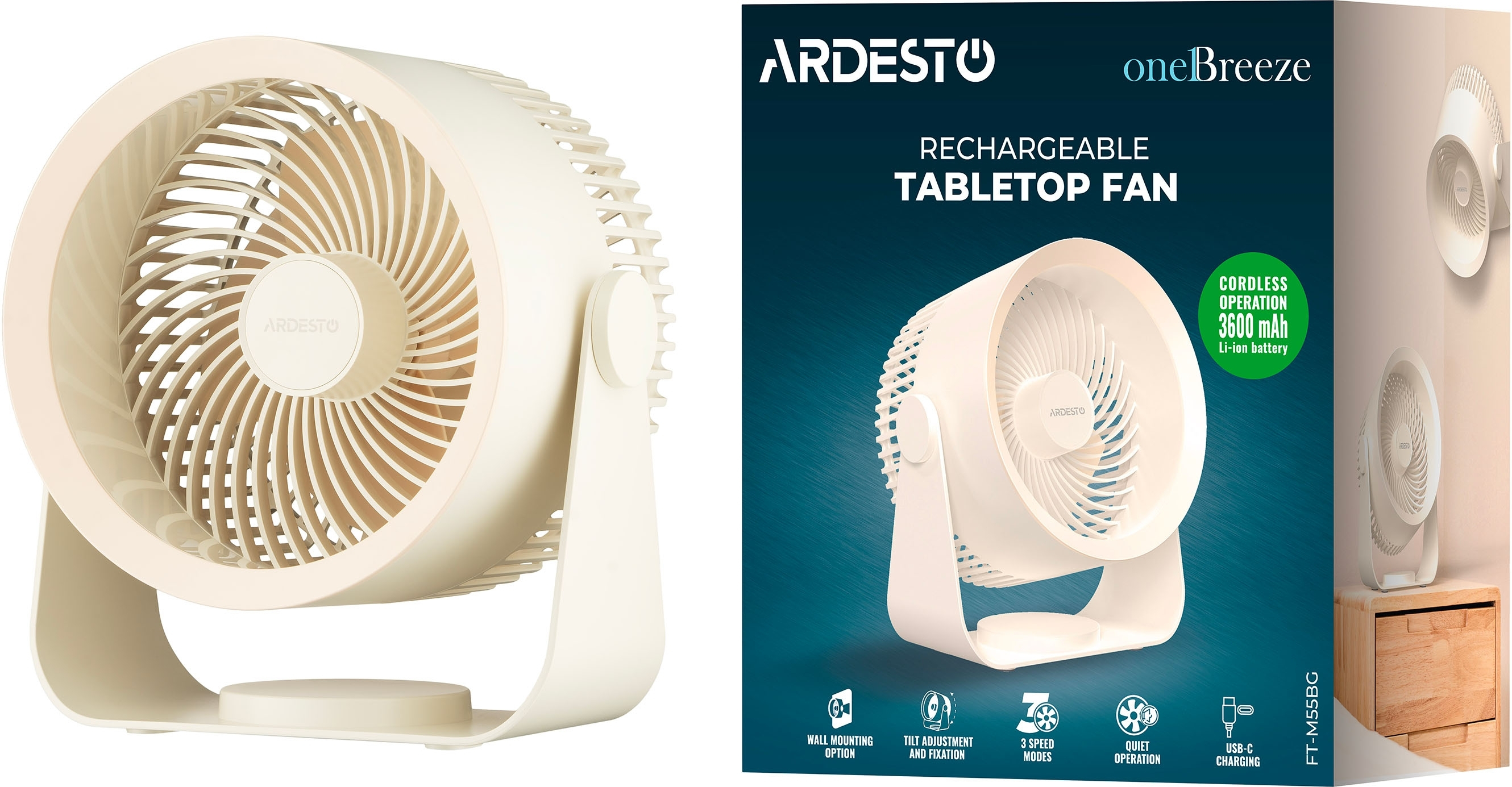 Вентилятор ARDESTO OneBreeze FT-M55BG фото 11