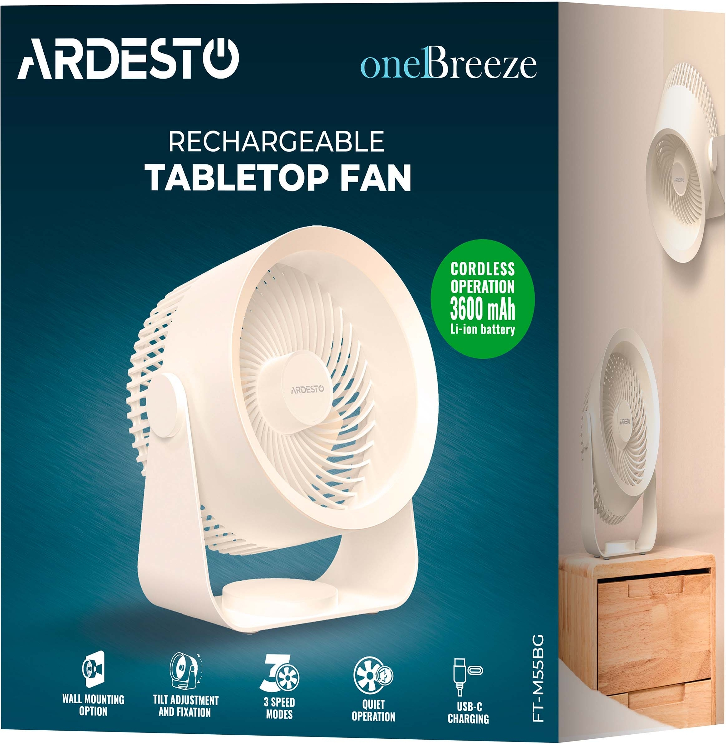 Вентилятор ARDESTO OneBreeze FT-M55BG фото 12