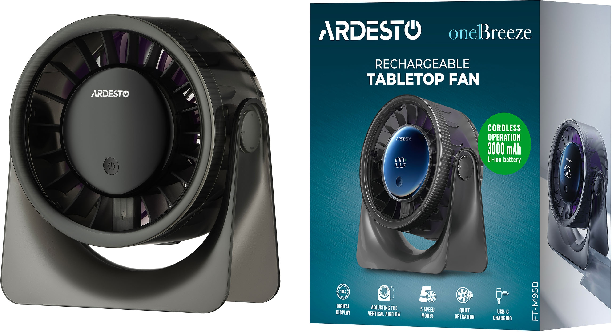 Вентилятор ARDESTO OneBreeze FT-M95B фото 