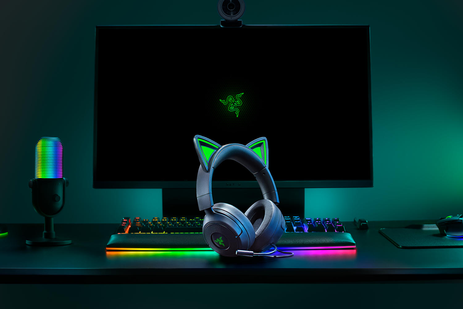 Игровая гарнитура Razer Kraken Kitty V3 X Black (RZ04-05350200-R3M1) фото 