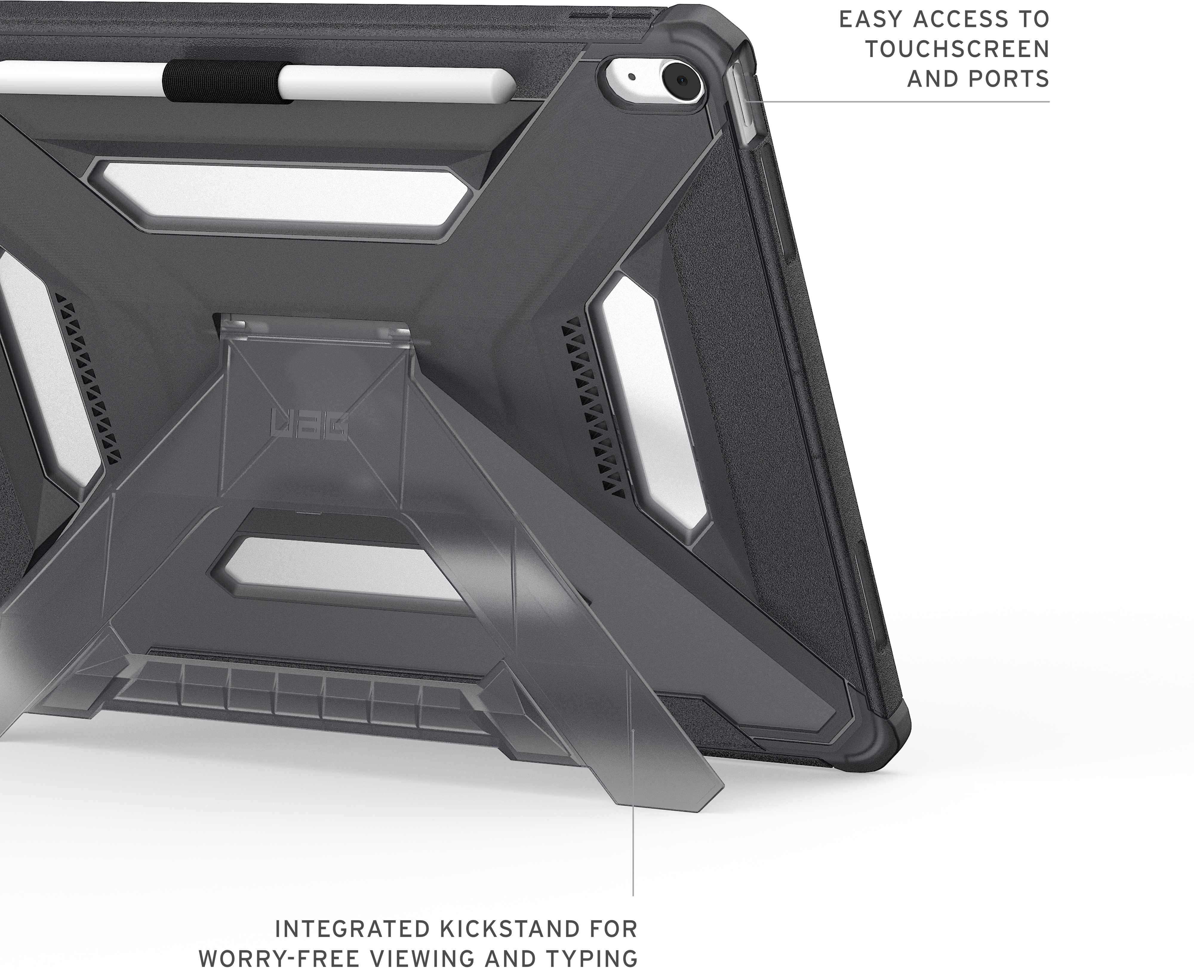 Чохол UAG для iPad Air 13" (Gen 3, 2026) Scout+, Ash (124494113131)фото