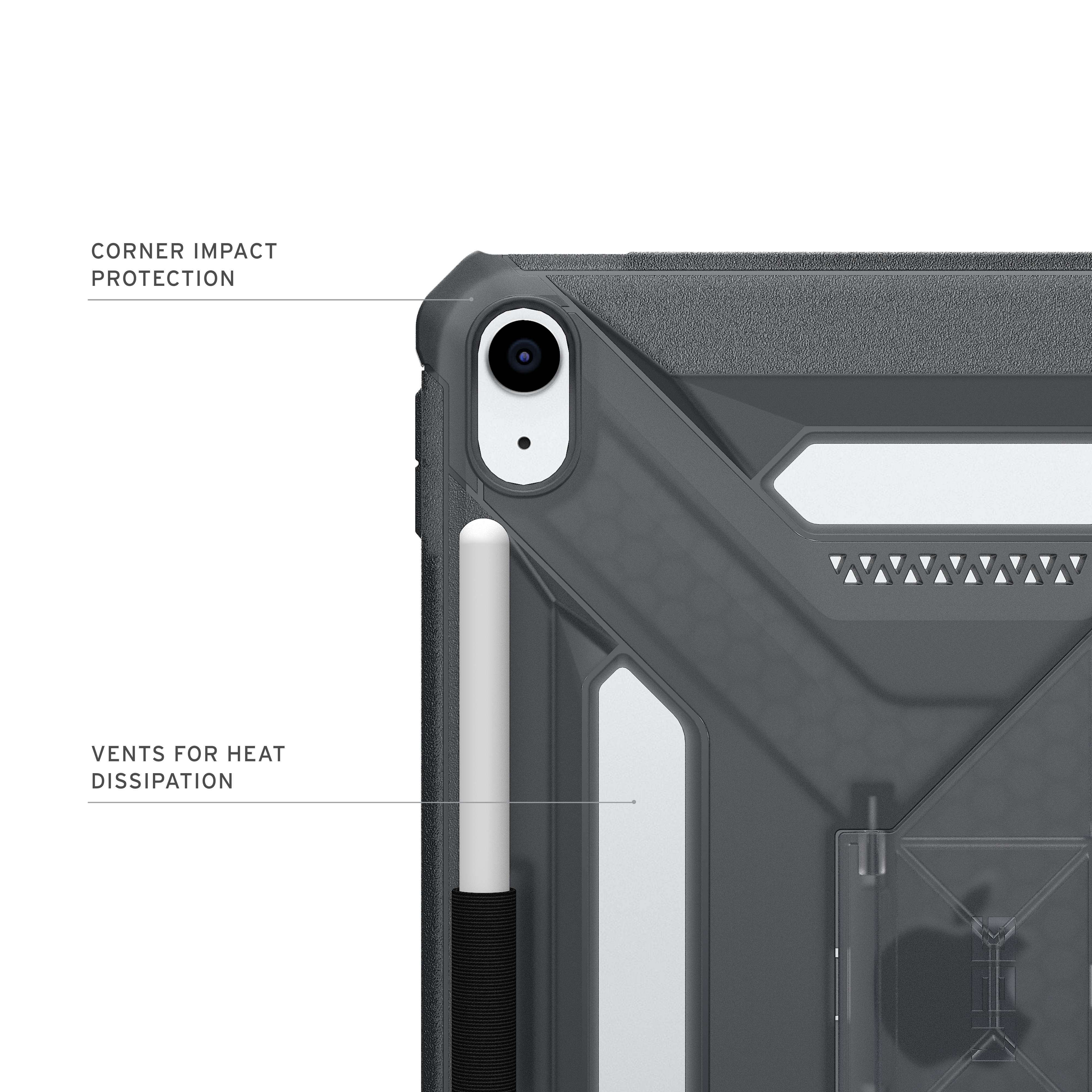 Чохол UAG для iPad 11" A16 (Gen 11, 2025) Scout+, Ash (124495113131)фото5