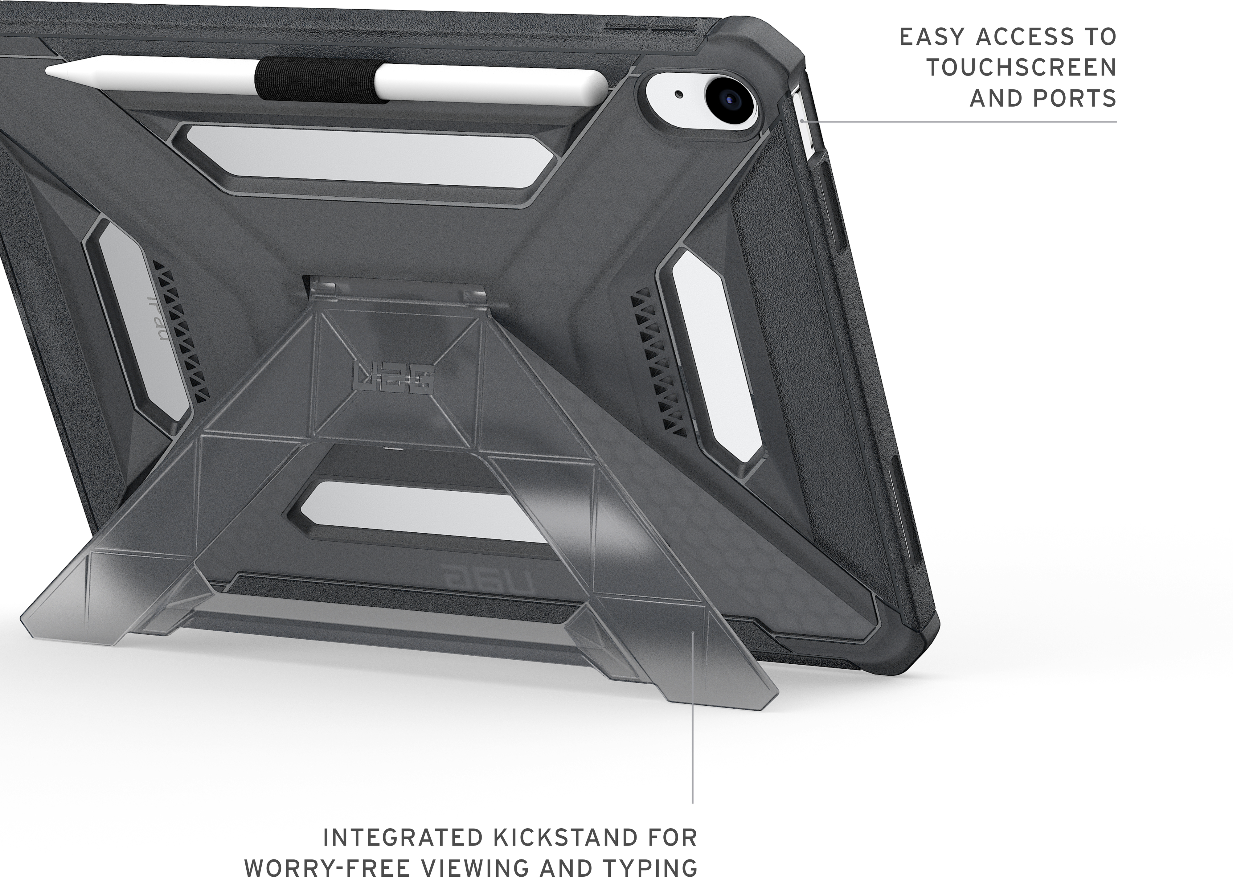 Чохол UAG для iPad 11" A16 (Gen 11, 2025) Scout+, Ash (124495113131)фото6