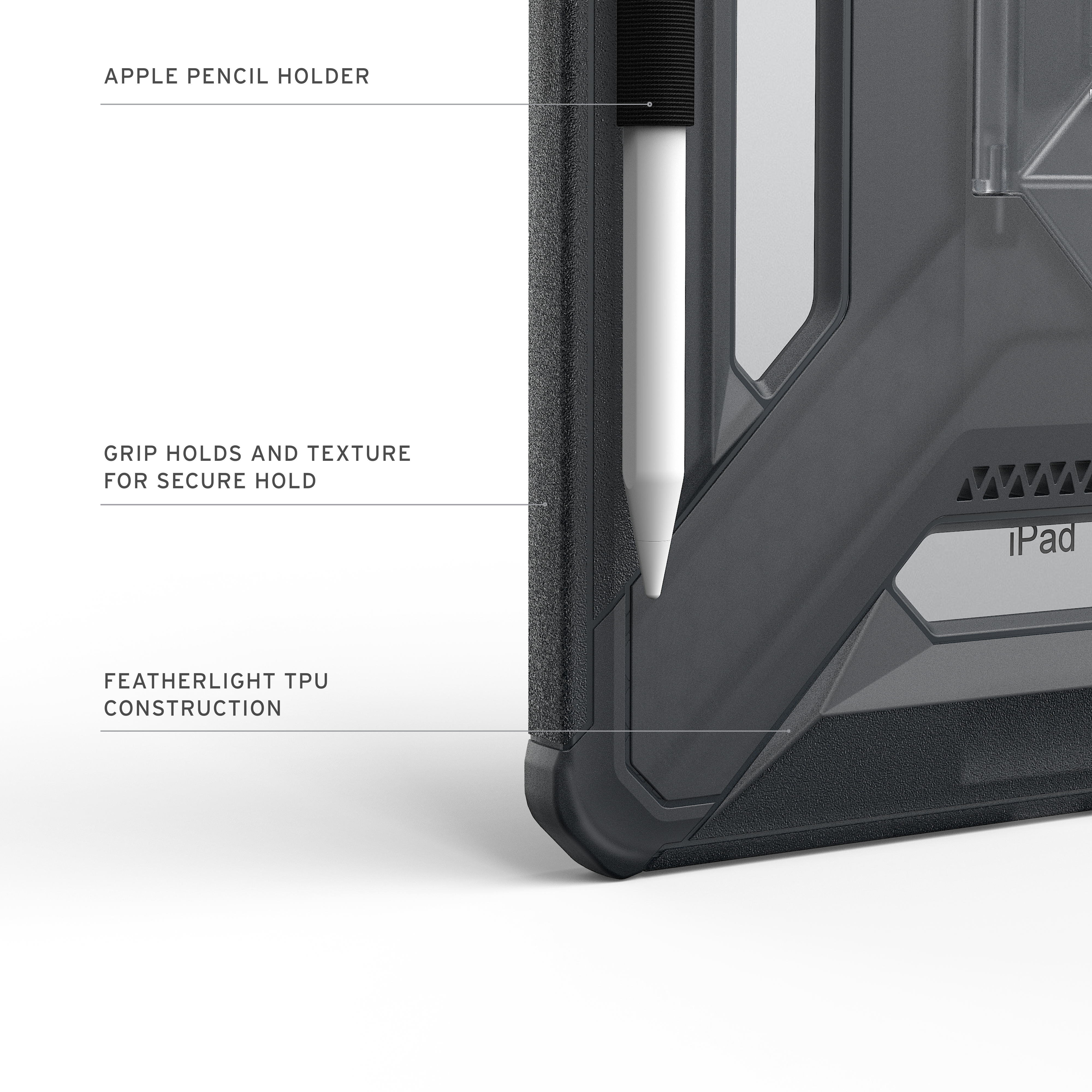 Чохол UAG для iPad 11" A16 (Gen 11, 2025) Scout+, Ash (124495113131)фото7
