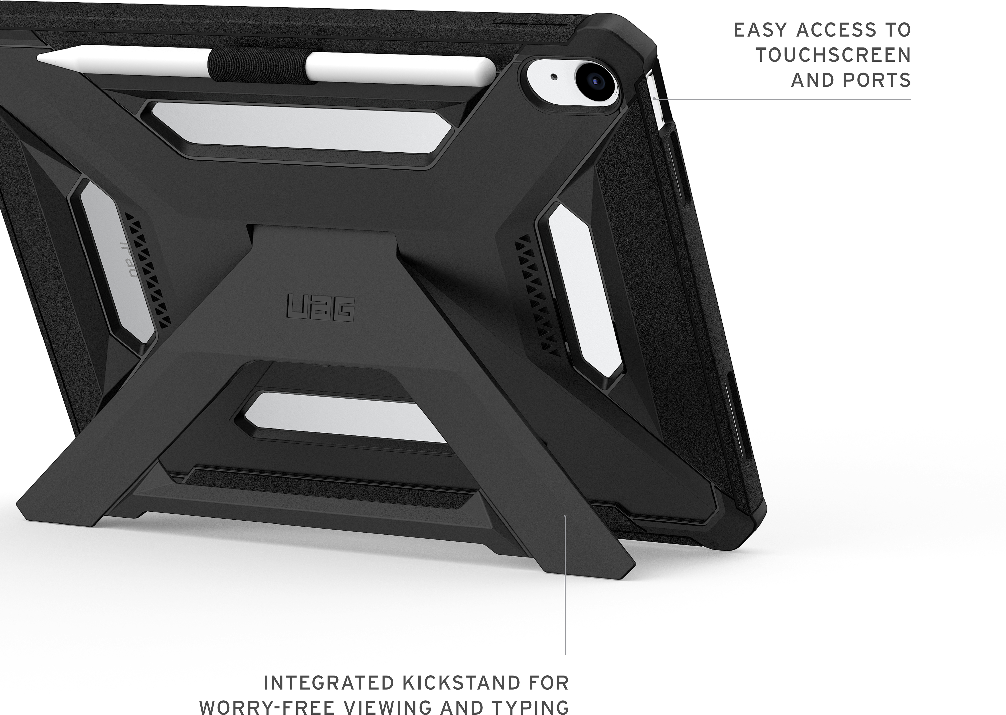 Чохол UAG для iPad 11" A16 (Gen 11, 2025) Scout+, Black (124495114040)фото