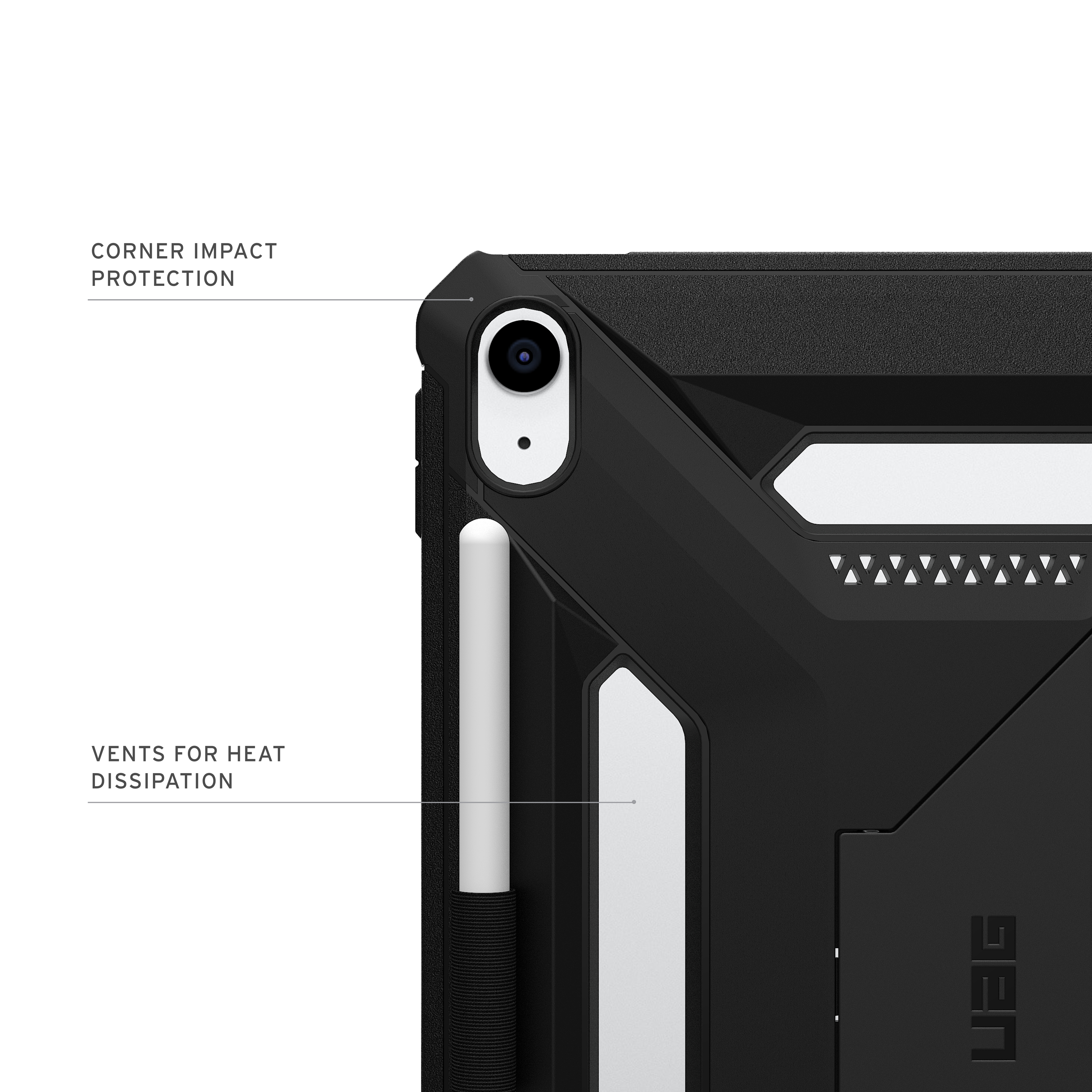 Чохол UAG для iPad 11" A16 (Gen 11, 2025) Scout+, Black (124495114040)фото