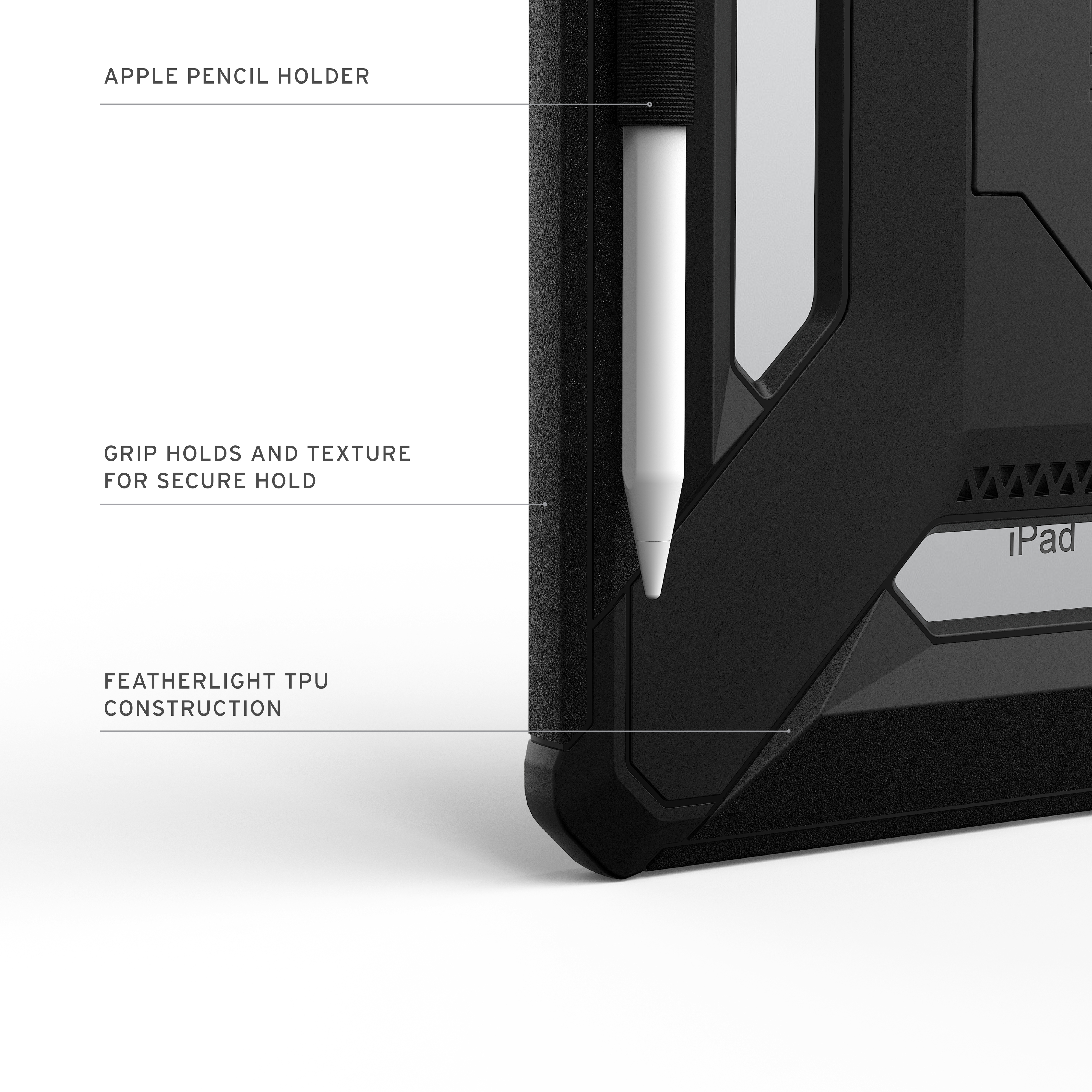 Чохол UAG для iPad 11" A16 (Gen 11, 2025) Scout+, Black (124495114040)фото