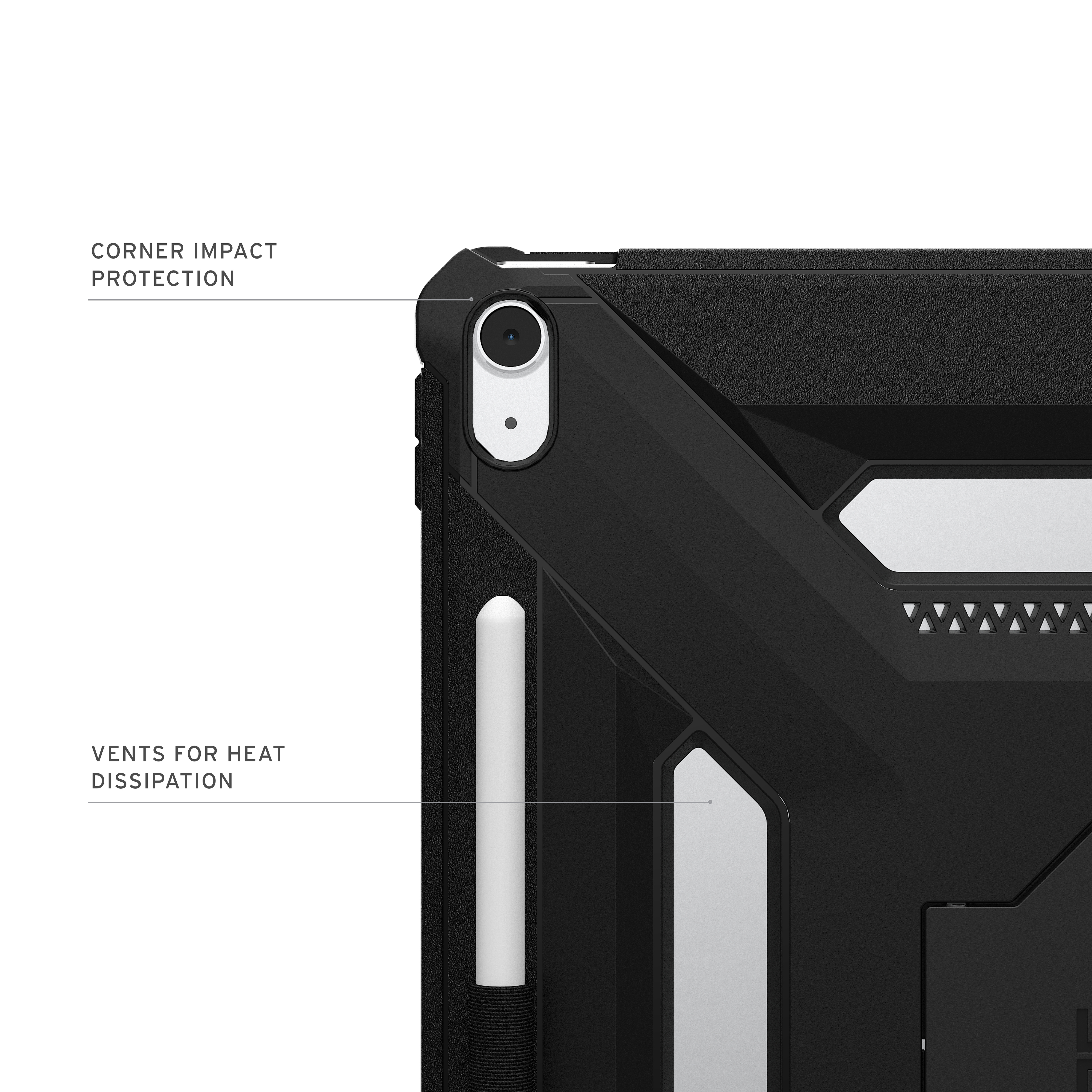Чохол UAG для iPad Air 13" (Gen 3, 2026) Scout+, Black (124494114040)фото