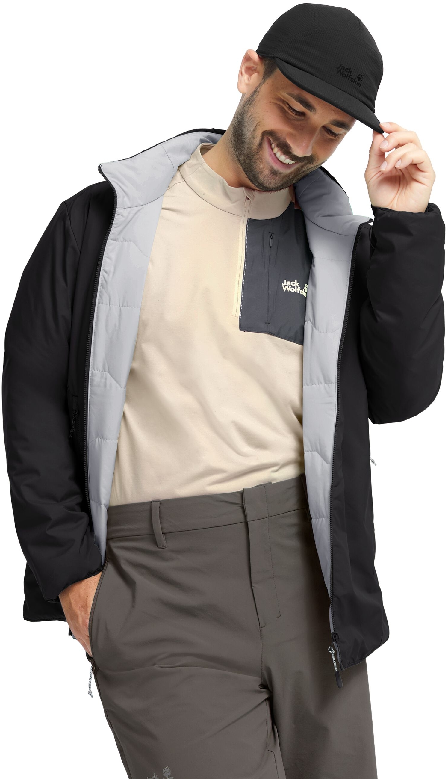 Куртка мужская Jack Wolfskin Trail Light Ins 2In1 Jkt M A65867_6000 M черная фото5