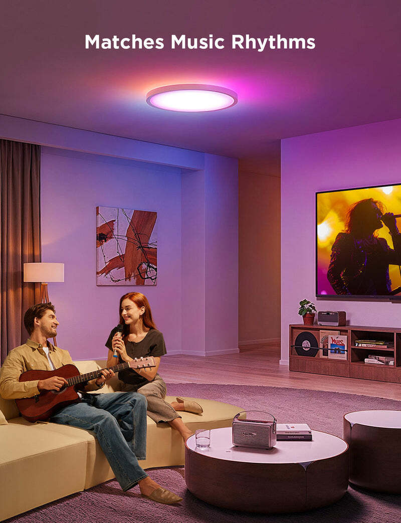 Стельовий світильник Govee 12" Smart Ceiling Light, RGBWW + RGBIC (H80A1C01)фото