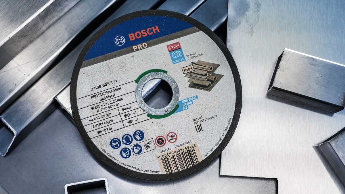 Диск відрізний Bosch Professional для нержавіючої сталі та металу, 125x1x22.23мм, 100шт (2.608.626.113)фото
