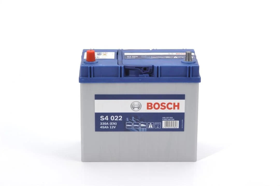 Акумулятор Bosch S4 12В 45А·год 330А L+ (0 092 S40 220) фото 
