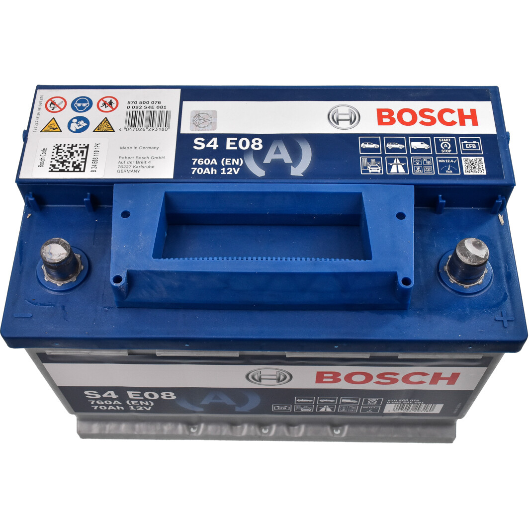 Акумулятор Bosch S4 12В 70А·год 760А R+ (0 092 S4E 081) фото 
