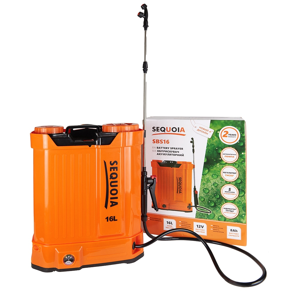 Обприскувач акумуляторний SEQUOIA SBS16 16л 12В 1х8А·год (SBS16)фото