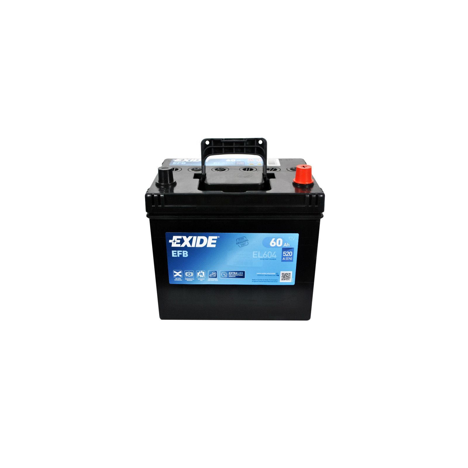 Акумулятор Exide Start-Stop 12В 60А·год 520А R+ (EL604) фото 3