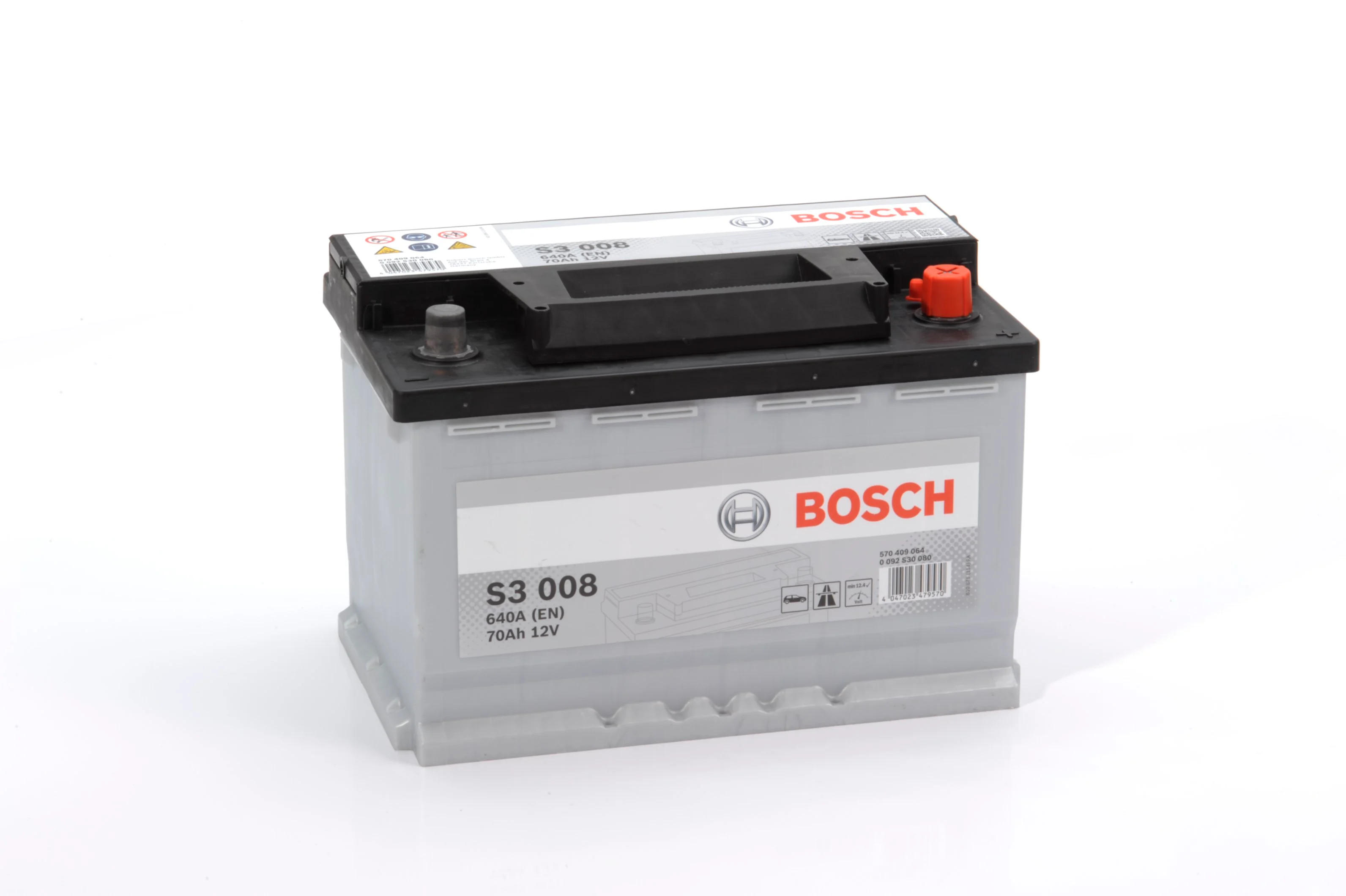 Акумулятор Bosch S3 12В 70А·год 640А R+ (0 092 S30 080) фото 