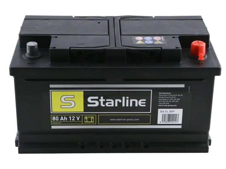 Акумулятор Starline 12В 80А·год 740А R+ (BA SL 80P) фото 