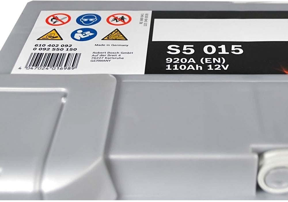 Акумулятор Bosch S5 12В 110А·год 920А R+ (0 092 S50 150) фото 